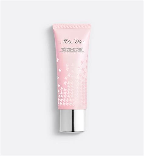 miss dior shimmering body gel